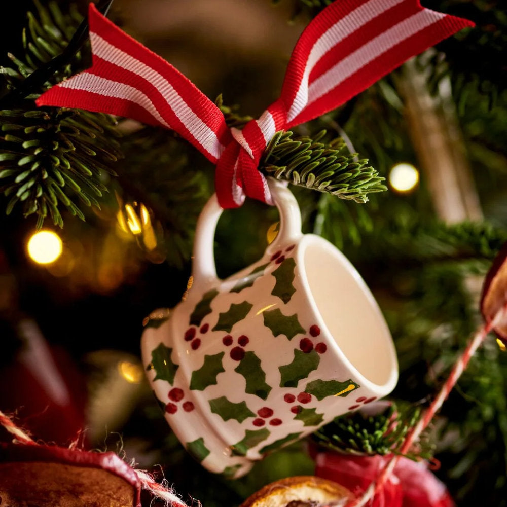 Tiny Scattered Holly Tiny Mug Decoration