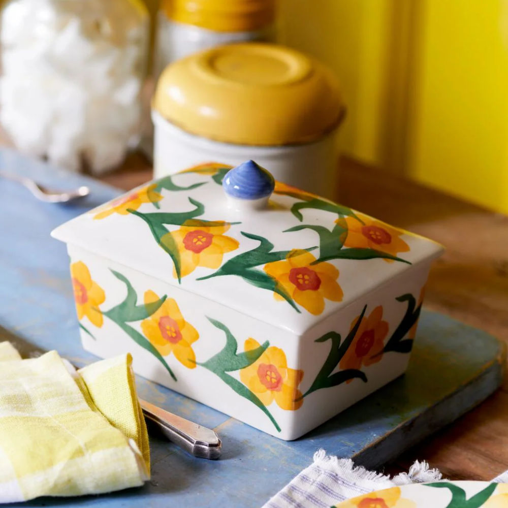 Windblown Daffodils Small Butter Dish
