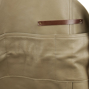 Artisan Leather Apron Olive Clay