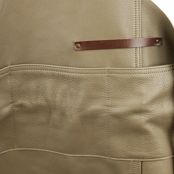Artisan Leather Apron Olive Clay