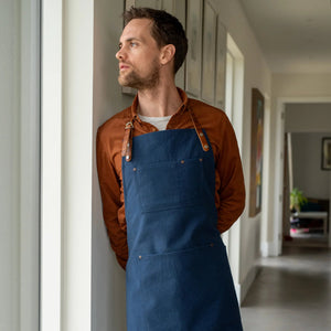 Original Apron With Leather Straps British Navy