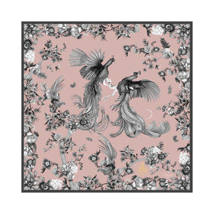 Airs & Graces Large Square Silk Scarf Pearl Pink