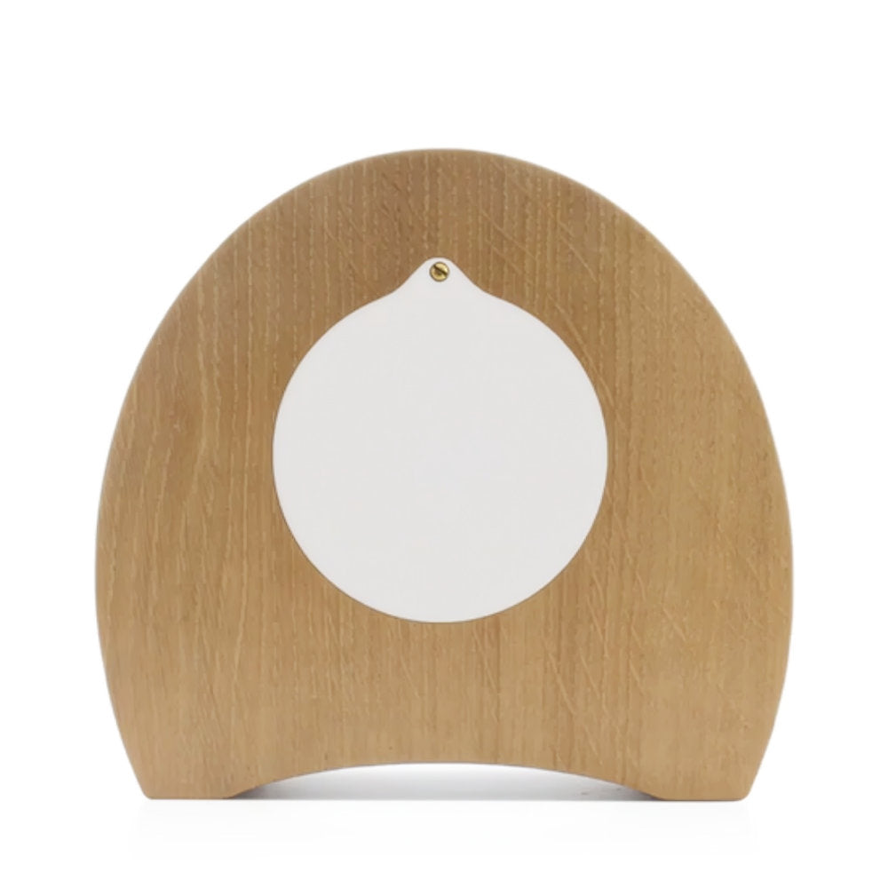 Arc Wooden Desk Clock Oak Turquoise