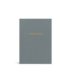 Steel Grey Woven Hardback Address Book A5