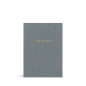 Steel Grey Woven Hardback Address Book A5
