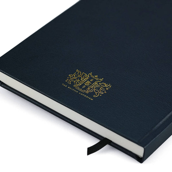 Stormy Navy Hardback Leather Dinner Parties Book