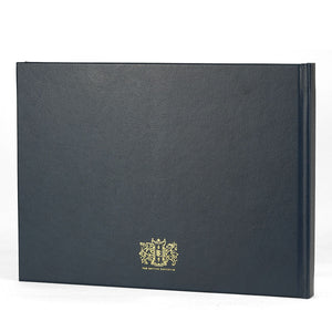 Stormy Navy Hardback Leather Visitors Book