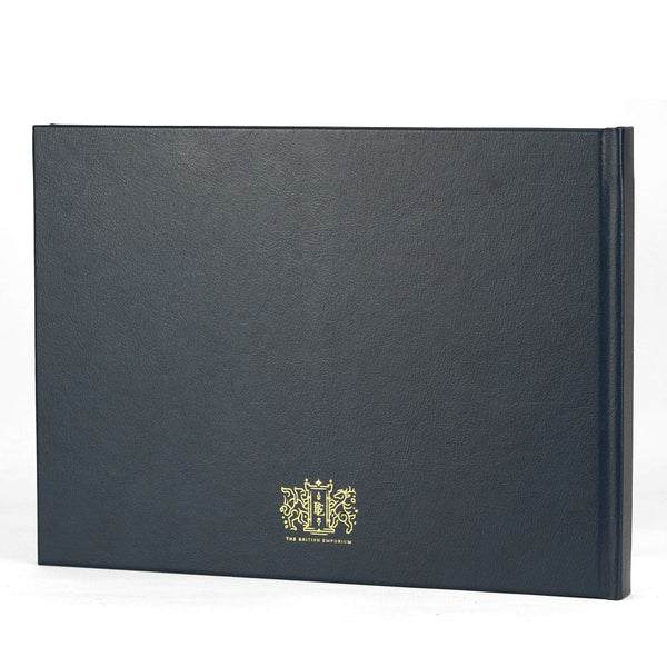 Stormy Navy Hardback Leather Visitors Book