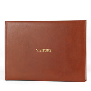 Copper Brown Hardback Leather Visitors Book