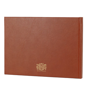 Copper Brown Hardback Leather Visitors Book