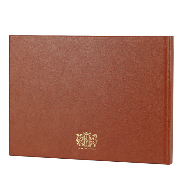 Copper Brown Hardback Leather Visitors Book