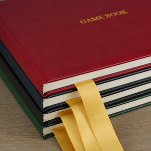 Cherry Red Hardback Leather Game Book