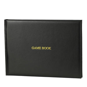 Deep Black Hardback Leather Game Book