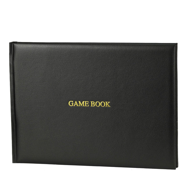 Deep Black Hardback Leather Game Book