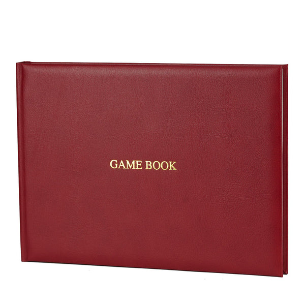 Cherry Red Hardback Leather Game Book
