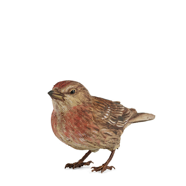 Redpoll Bird Ceramic Sculpture Life Size