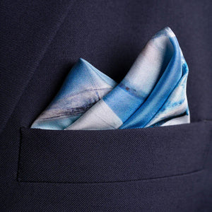 Blue Bird Sailing Silk Pocket Square