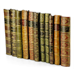 Antique Books Hideaway Book Panel Poetical Works