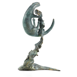 Otter Playing Solid Bronze Sculpture
