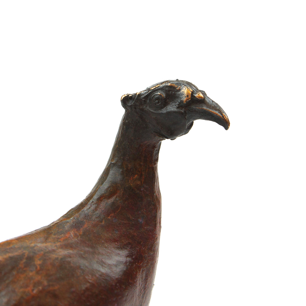 Pheasant Solid Bronze Sculpture