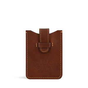 Whisky Brown Leather Business Card Holder