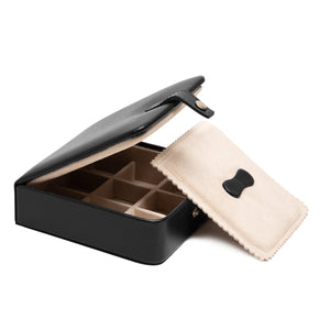 Capra Ecru Large Jewellery & Cufflink Box Black