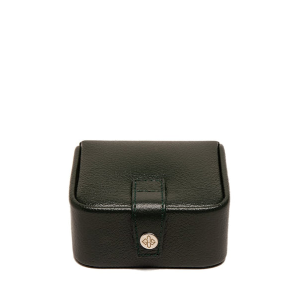 Capra Ecru Small Jewellery & Cufflink Box Green