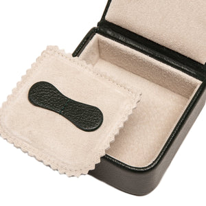 Capra Ecru Small Jewellery & Cufflink Box Green