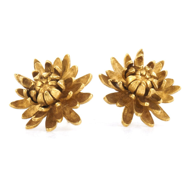 Chrysanthemum Flower Stud Earrings