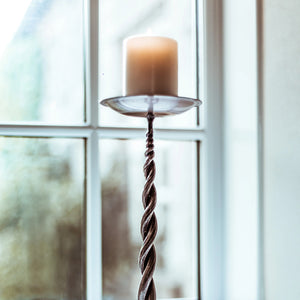 Barley Twist Hand Forged Candlestick