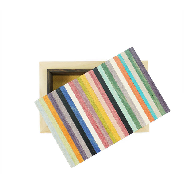 Candy Stripe Solid Wood Tray Box