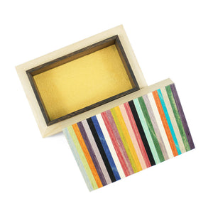 Candy Stripe Solid Wood Tray Box