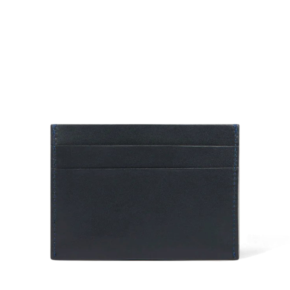 Navy Leather Credit Card Holder
