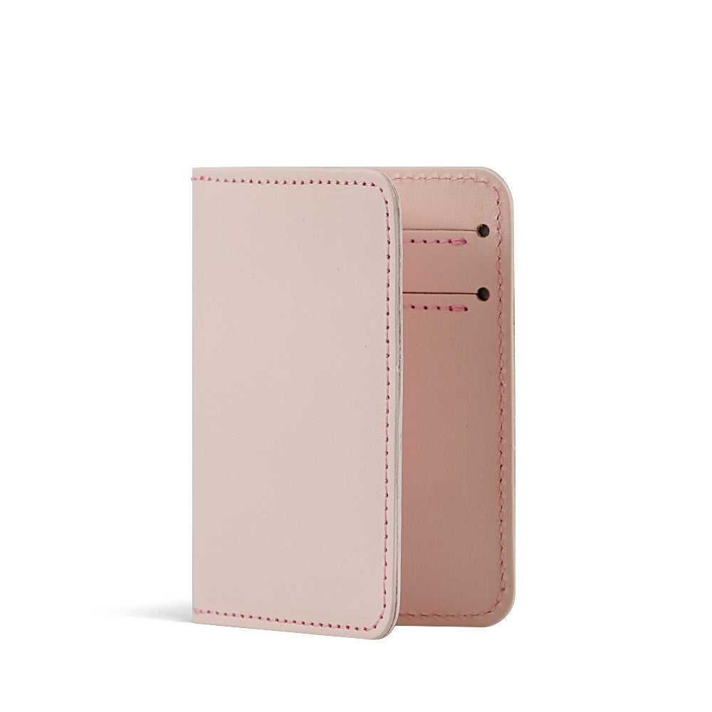 Blush Rose Leather Card Wallet