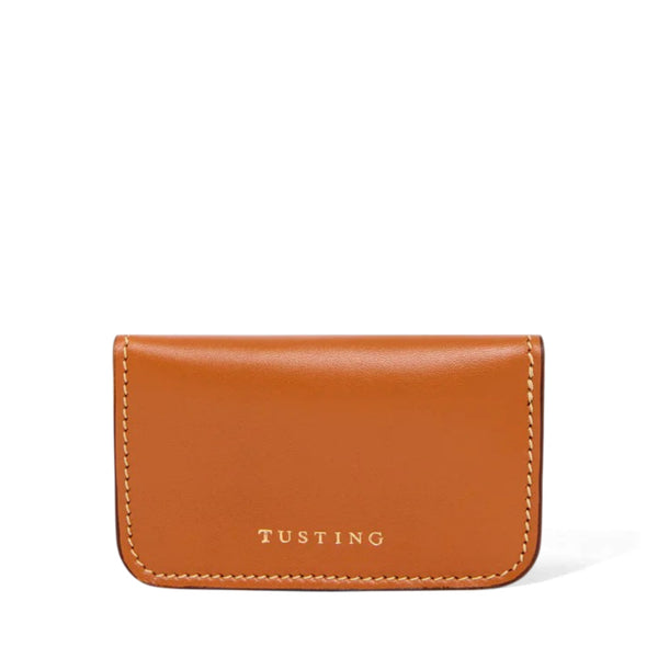 Tan Leather Card & Coin Holder