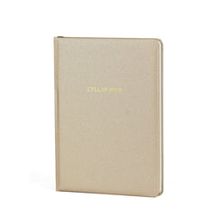 Wine Cellar Book Metallic Champagne