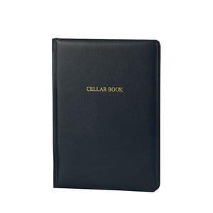 Stormy Navy Leather Wine Cellar Book