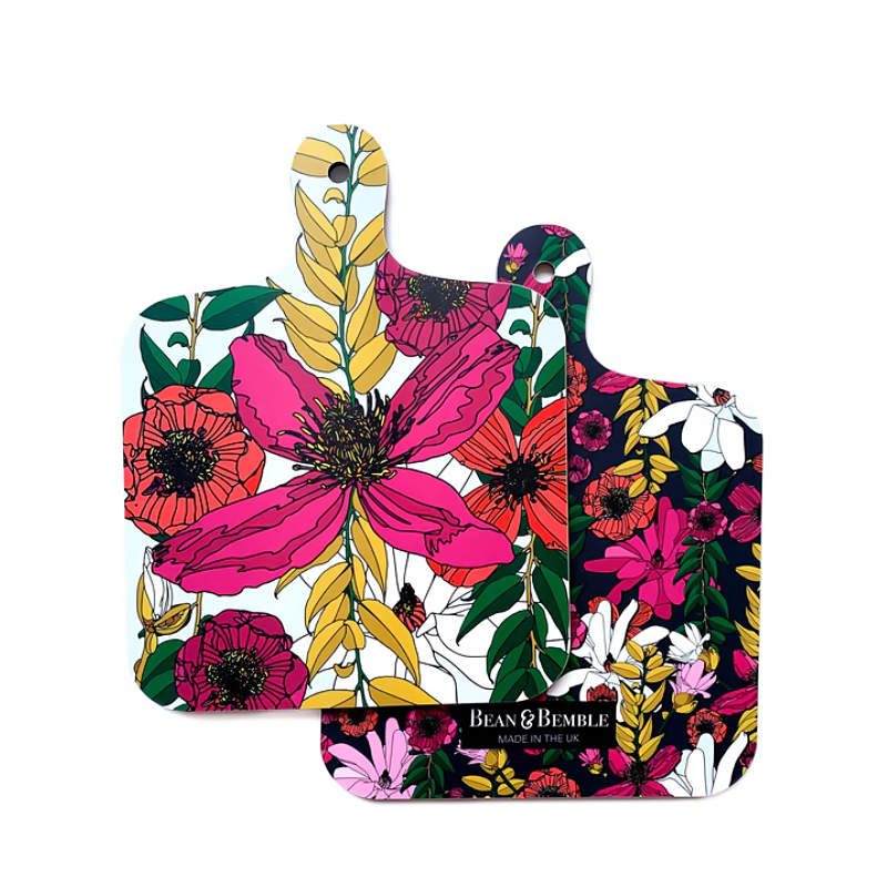 Vivid Garden Blooms Chopping Board Mini