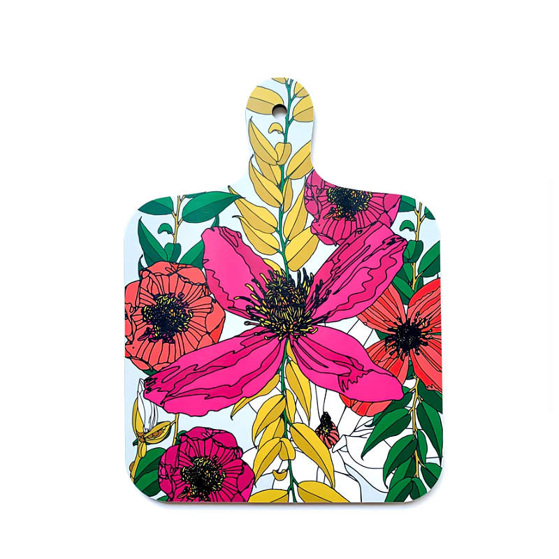 Vivid Garden Blooms Chopping Board Mini