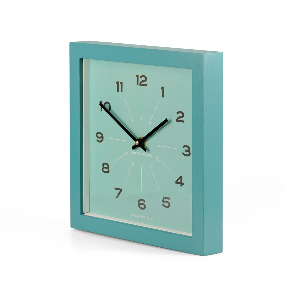 Deco Wooden Wall Clock Ocean Blue