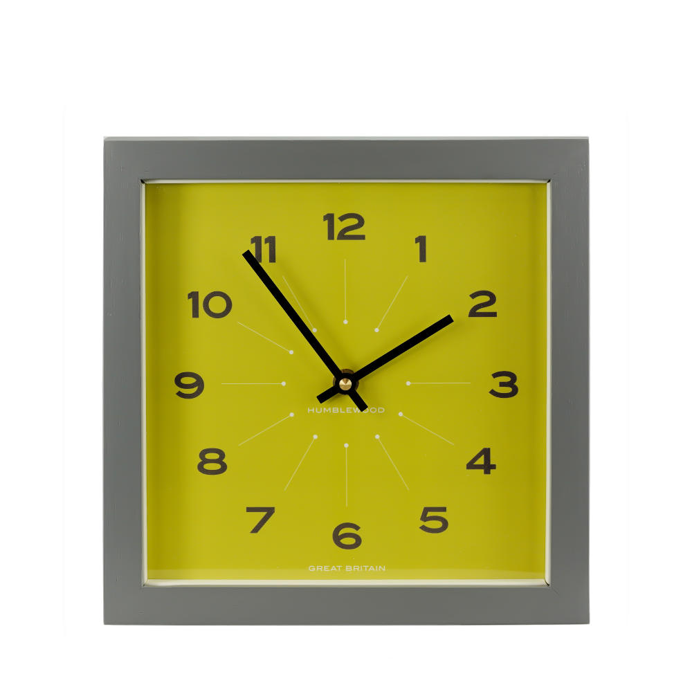 Deco Wooden Wall Clock Mustard Yellow