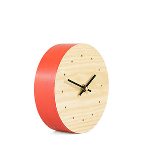 It's Around One Wooden Mantel Clock Oriental Red