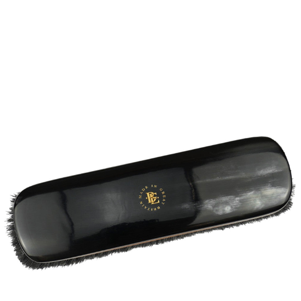 Pearwood Clothes Brush With Polished Ox Horn Back 17cm