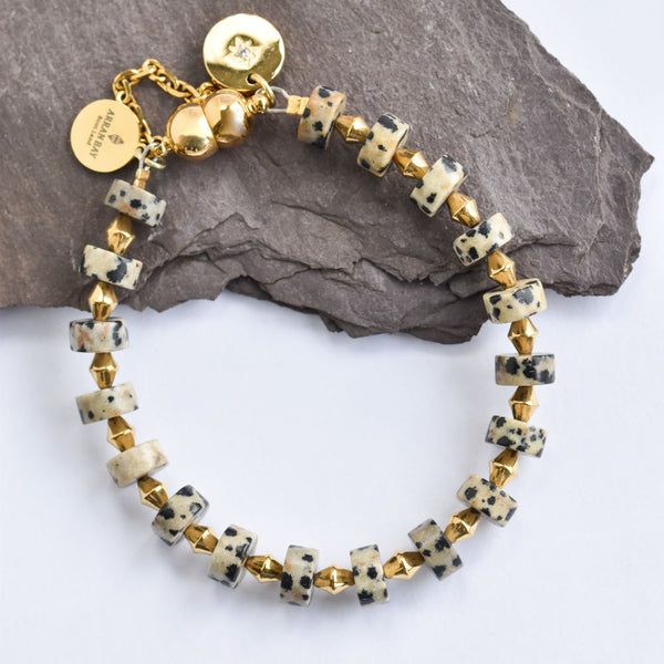 Coco Semi Precious Bracelet With Star Flower Pendant