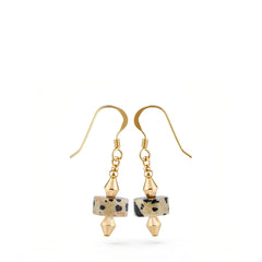 Coco Semi Precious Earrings Dalmation Jasper