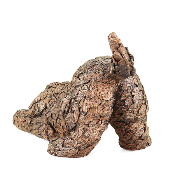 Barney Cockapoo Playing Dog Cold Cast Bronze Sculpture
