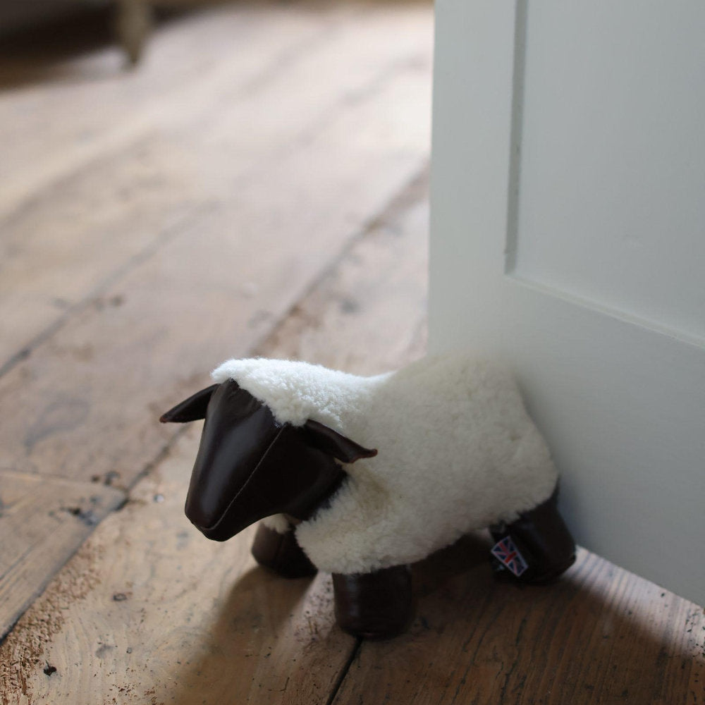 Sheepskin Doorstop Leather Sheep