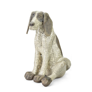 Sitting Dog Ceramic Raku Sculpture