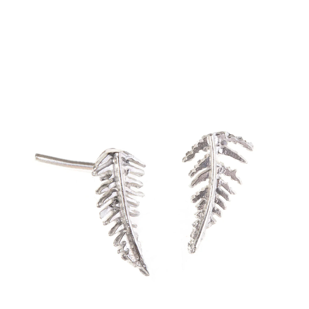 Fern Stud Earrings Silver