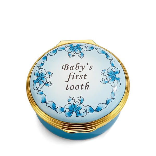 Baby's First Tooth Enamel Box Blue